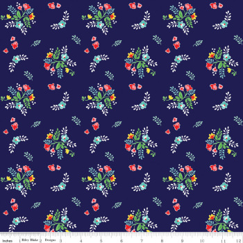 Vintage Market Knit - Vintage Floral Navy