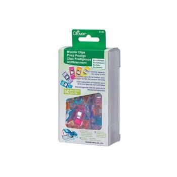 Clover Wonder Clips  Box of 50 assorted colours