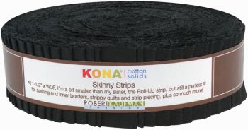 Kona Cotton Skinny Strips Black
