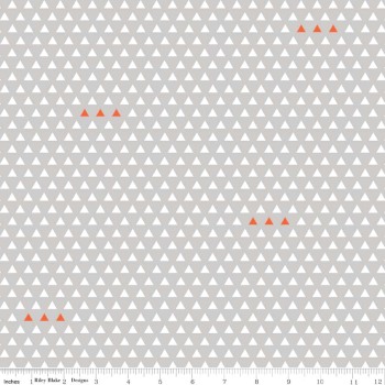 Four Corners Knit - Triangles in Grey & Orange