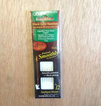 Black and Gold Applique Needles Size 12