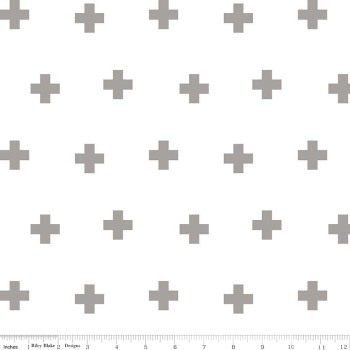 Plus Print Grey - Double Gauze