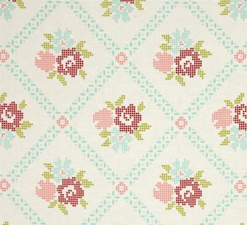 Vintage Picnic - Cream Aqua Mayberry Mum