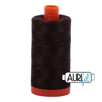 Aurifil Mako 50wt #1130 Very Dark Bark