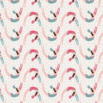 Vintage Circus Acrobats White