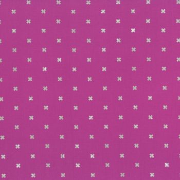 Cotton & Steel XOXO in Plummy Silver